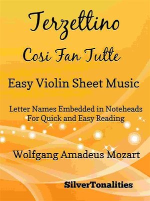 cover image of Terzettino Cosi Fan Tutte Easy Violin Sheet Music